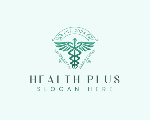 Elegant Health Caduceus logo design