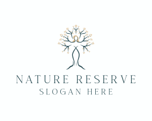 Woman Tree Nature logo design