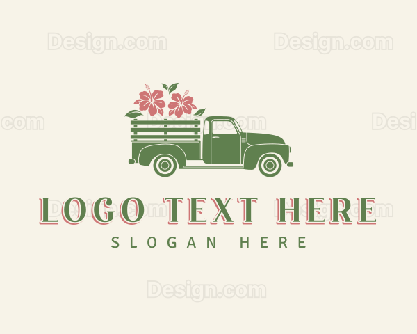 Pickup Truck Agriculture Logo