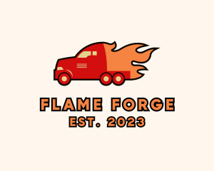 Blazing Truck Transport logo design