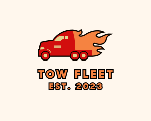 Blazing Truck Transport logo design