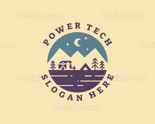 Outdoor Mountain Camping Logo