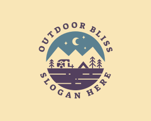 Outdoor Mountain Camping logo design