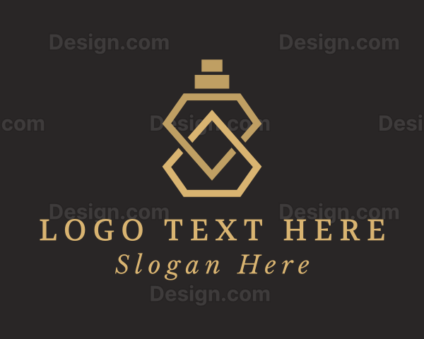 Elegant Fragrance Bottle Logo