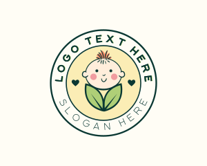 Cute Leaf Baby logo