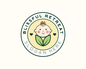 Cute Leaf Baby logo