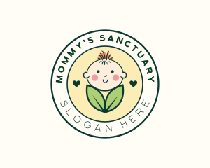 Cute Leaf Baby logo