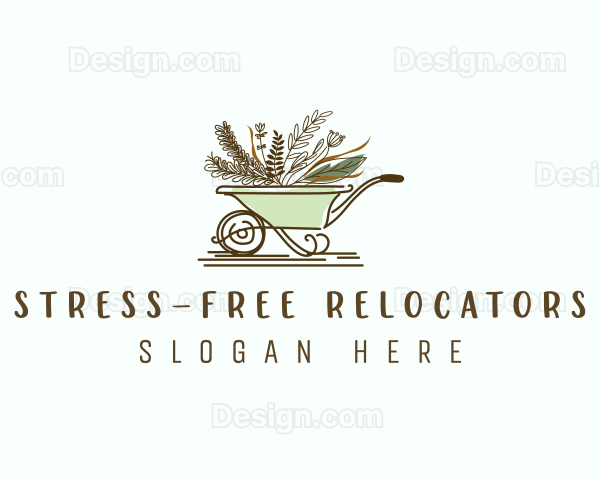 Wheelbarrow Floral Landscaping Logo