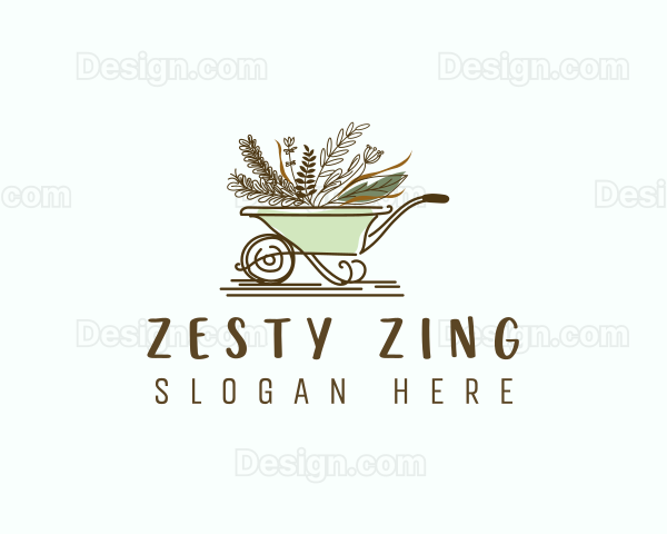 Wheelbarrow Floral Landscaping Logo