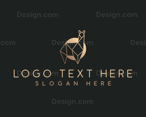 Geometric Alpaca Llama Logo