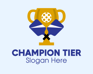 Table Tennis Champion Trophy logo design