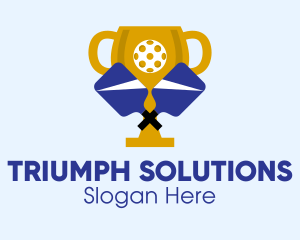 Table Tennis Champion Trophy logo design