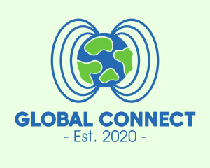 Plant Earth Soundwave Globe logo