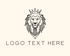 Noble King Lion Crown logo