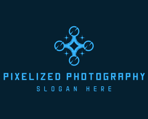 Quadcopter Filming Drone logo design