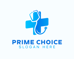 Medical Stethoscope Pharmacy logo design