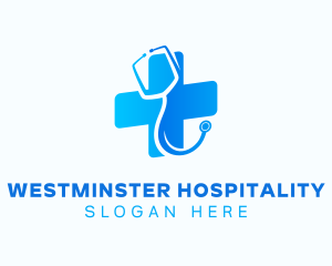 Medical Stethoscope Pharmacy logo design