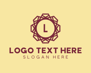Geometric Floral Polygon logo