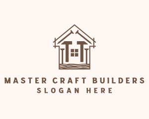 Hammer Nail Home Builder logo design