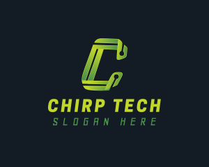 Tech Network Letter C logo design