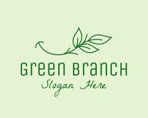 Nature Branch Smile  logo design