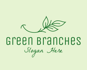 Nature Branch Smile  logo design