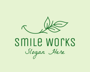 Nature Branch Smile  logo design