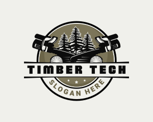 Chainsaw Logging Wood logo