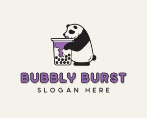 Panda Bubble Tea logo design