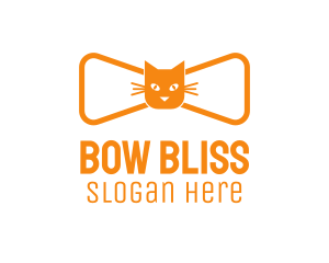 Cat Bow Tie  logo design