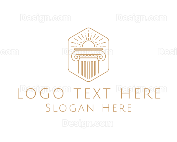 Elegant Greek Pillar Logo