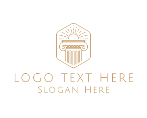 Elegant Greek Pillar logo design
