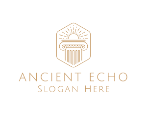 Elegant Greek Pillar logo design