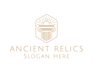 Elegant Greek Pillar logo