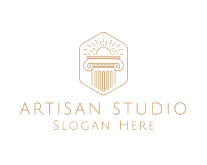 Elegant Greek Pillar logo design