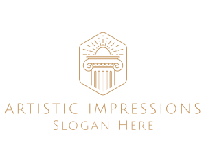 Elegant Greek Pillar logo design