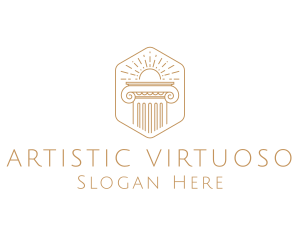 Elegant Greek Pillar logo design