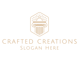 Elegant Greek Pillar logo design