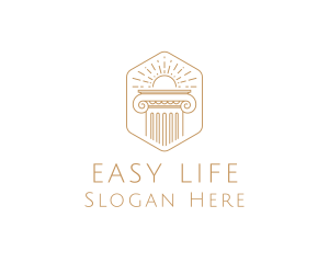 Elegant Greek Pillar logo design