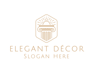 Elegant Greek Pillar logo design