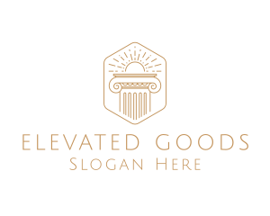 Elegant Greek Pillar logo design