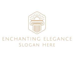 Elegant Greek Pillar logo design