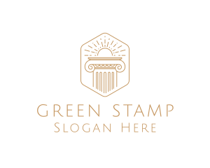 Elegant Greek Pillar logo design