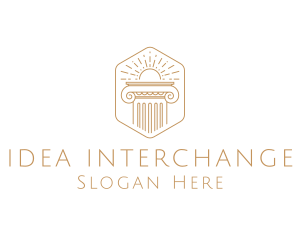 Elegant Greek Pillar logo design