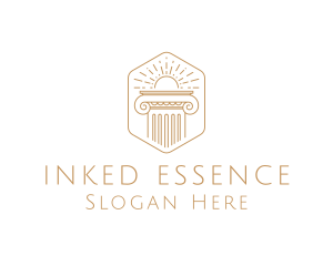 Elegant Greek Pillar logo design