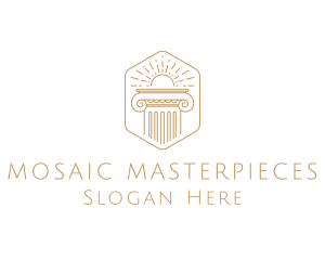 Elegant Greek Pillar logo design