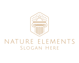 Elegant Greek Pillar logo design