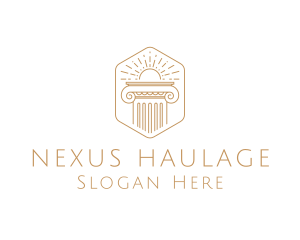 Elegant Greek Pillar logo design