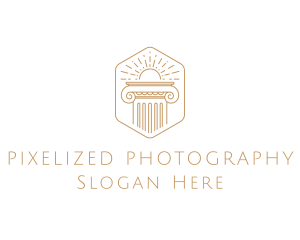 Elegant Greek Pillar logo design