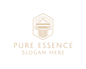 Elegant Greek Pillar logo design